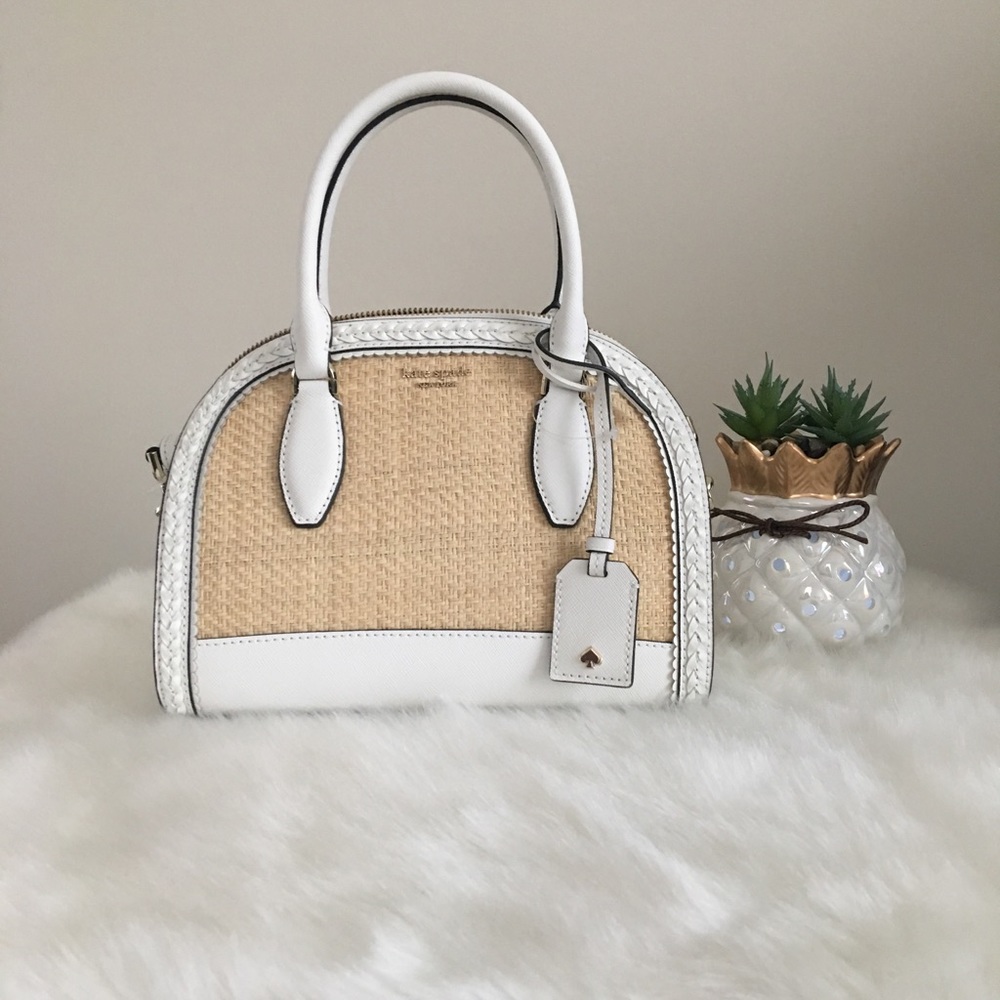 Kate Spade Medium Dome Satchel Reiley Straw